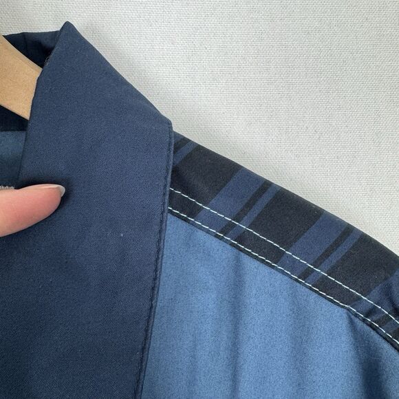 Hunter Jacket Mens Large Blue Full Zip Rain Coat Utility Outdoor Retro Collared - Picture 16 of 16